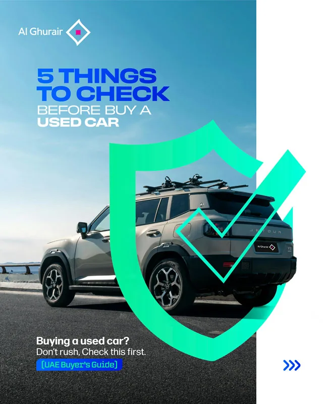 Cared social post — 5 Things to Check Before Buying (slide 1 of 3)